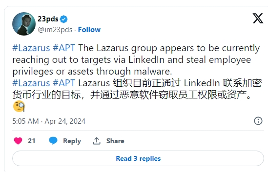 Lazarus Group Targets Cryptocurrency Sector Through LinkedIn - Protechbro