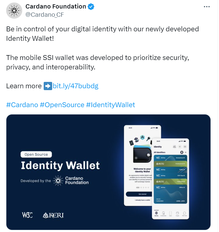 Decentralized identity wallet. Source: Cardano Foundation