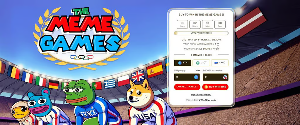 Meme Games ($MGMES) Crypto Gamifi Project is on Presale