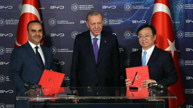 BYD, China's Tesla rival, Signs $1B Turkey Plant Deal