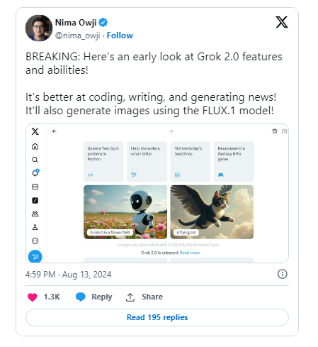 xAI Unveils Grok-2, Adds Image Generation to X