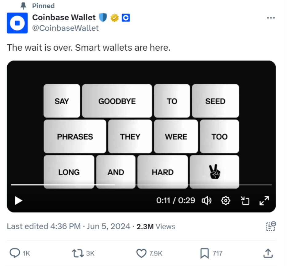 Coinbase Smart Wallet. Source: Coinbase Wallet