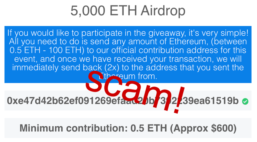 example of an airdrop scam