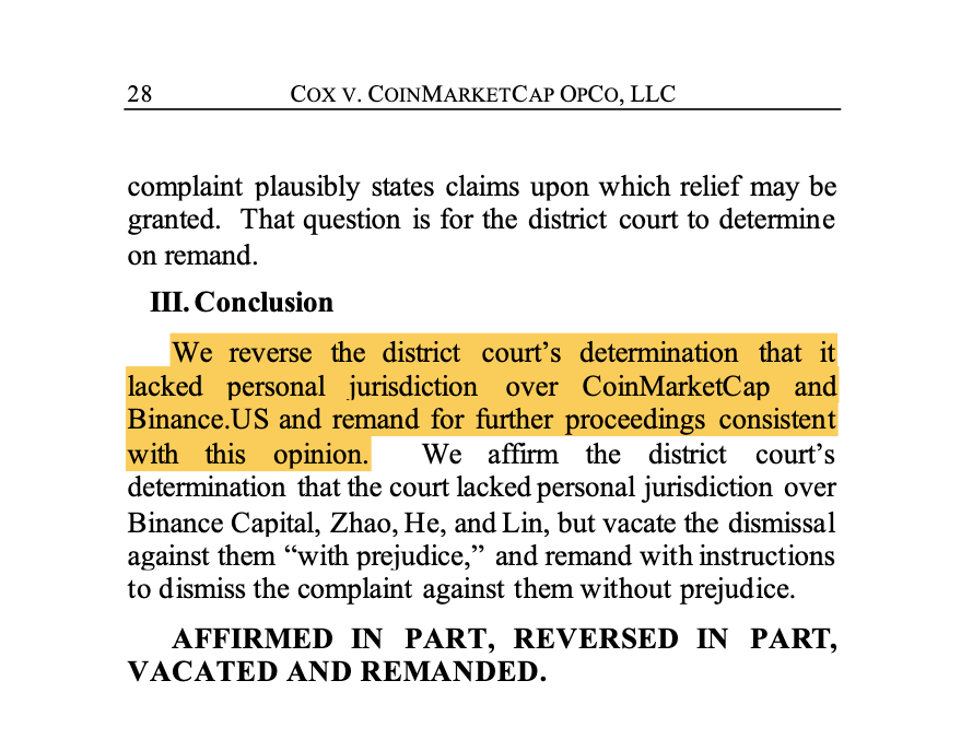 The appeals court reversed a district court decision that it lacked personal jurisdiction over the case. Source: CourtListener