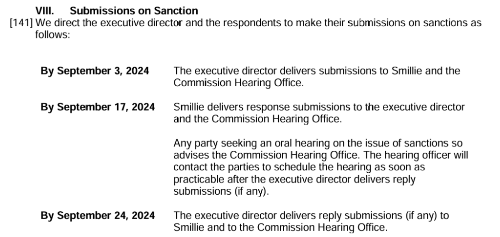 Sanctioning timeline for ezBtc founder David Smillie. Source: The British Columbia Securities Commission