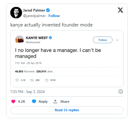 'Founder mode' Memes Keep Coming