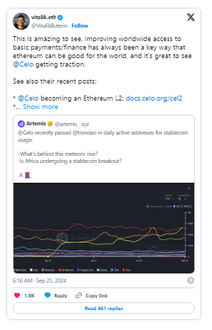 Celo Jumps 15% After Endorsement From Vitalik Buterin - Protechbro: Top Stories on Bitcoin, Ethereum, Web3, & Blockchain