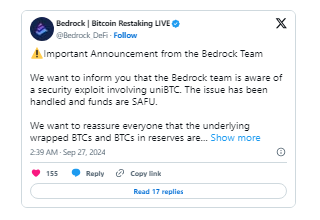 Crypto Staking Platform Bedrock Glitch Allows 1 ETH for 1 BTC - Protechbro: Top Stories on Bitcoin, Ethereum, Web3, & Blockchain