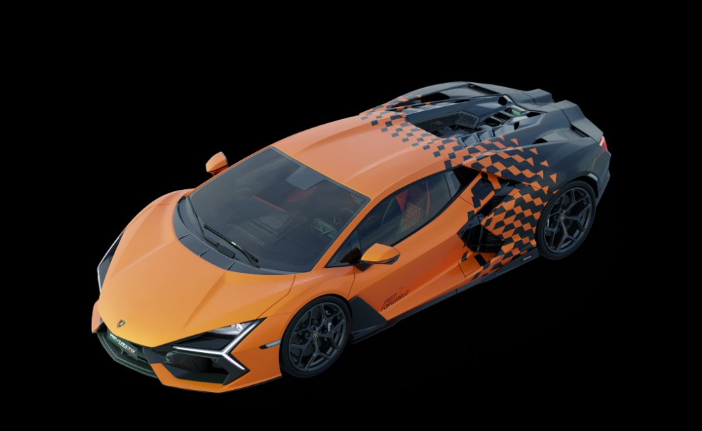 A digital lambo teased on the Fast ForWorld website. Source: Fast ForWorld