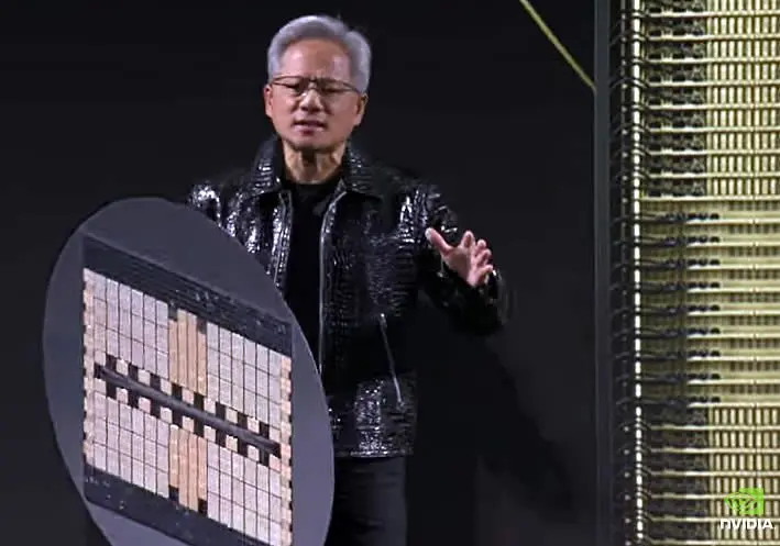 Jensen Huang speaking at the CES. Source: YouTube