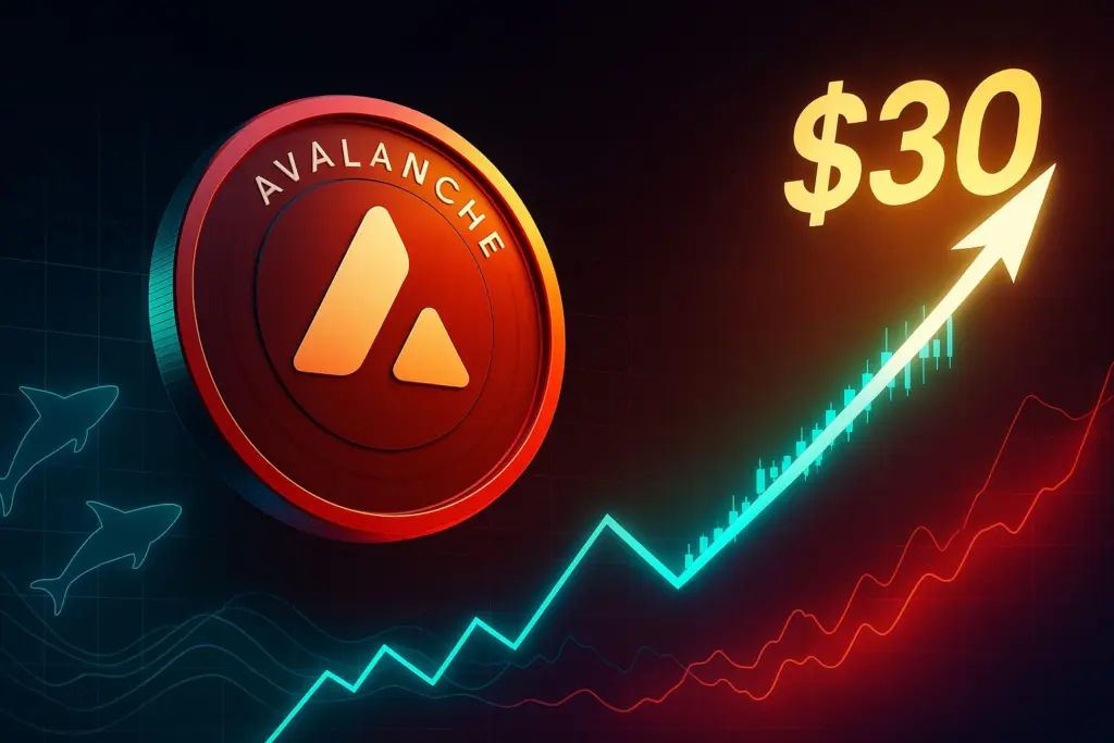 AVAX Whale Inflows Surge 380% Toward $30 Target