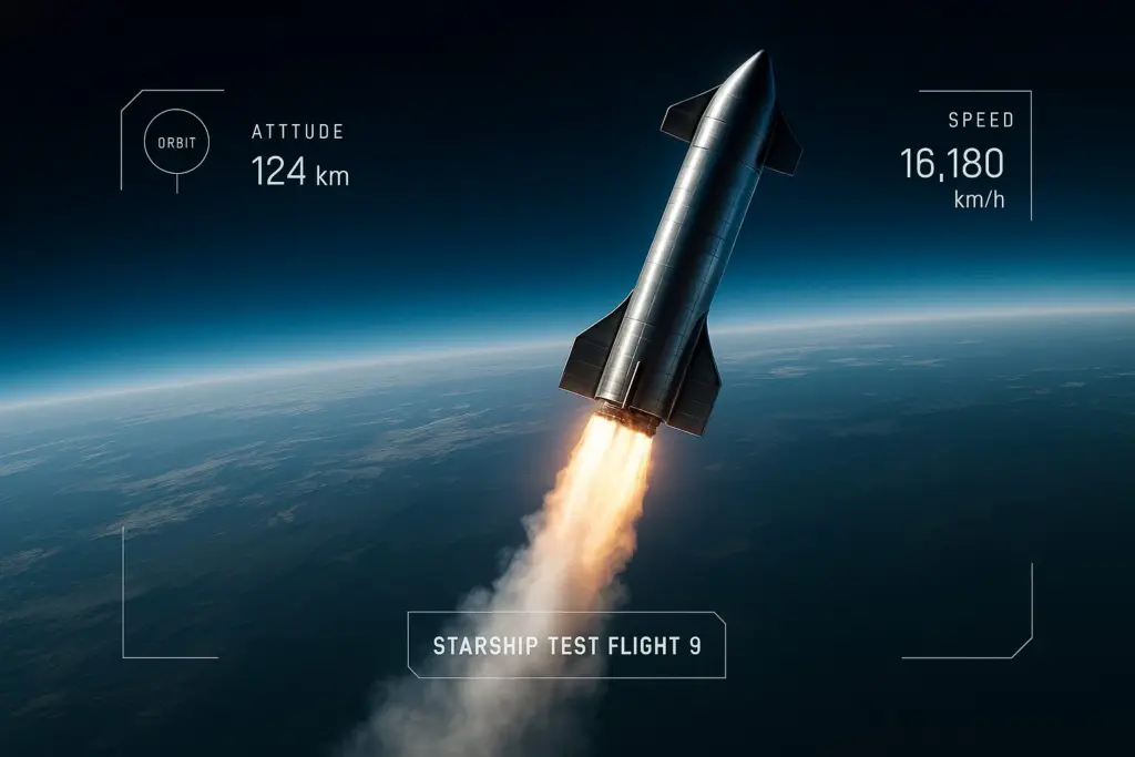 SpaceX Starship Launches Ninth Test Flight Into Orbit