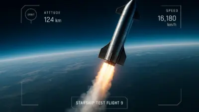 SpaceX Starship Launches Ninth Test Flight Into Orbit
