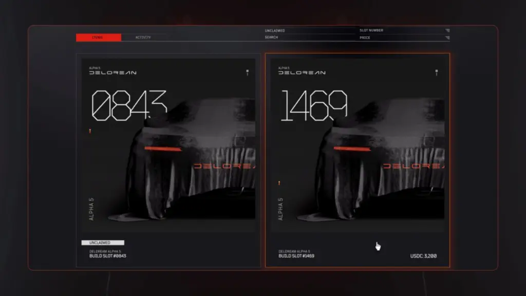 DeLorean Tokenizes EV Reservations On Sui - Protechbro: Top Stories on Bitcoin, Ethereum, Web3, & Blockchain DeLorean NFT platform. Source: DeLorean