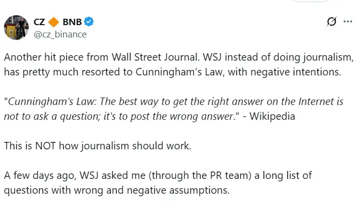 Source: Changpeng Zhao