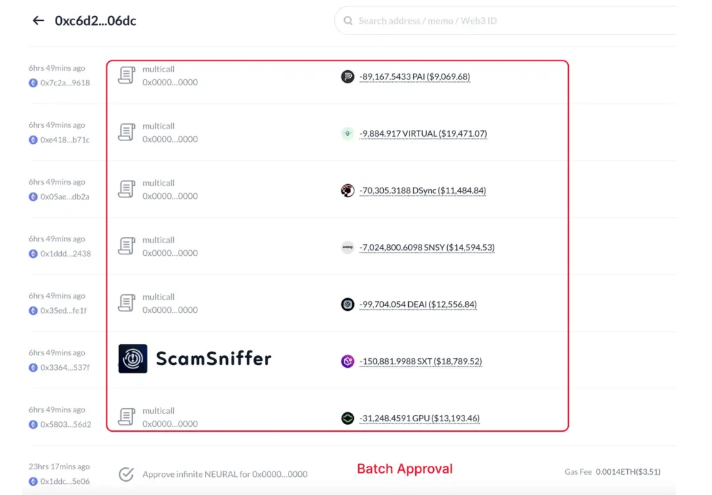 Crypto Phishing Attack. Source: Scam Sniffer