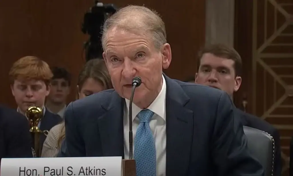 Paul Atkins said the SEC’s policymaking will shift toward notice-and-comment rulemaking. Source: YouTube 