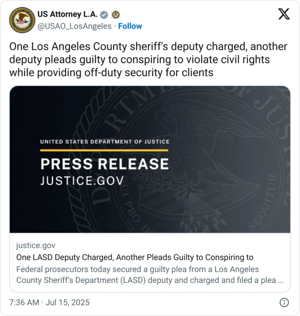 LA Deputies Admit to Aiding Crypto ‘Godfather’ in Extortion - Protechbro: Top Stories on Bitcoin, Ethereum, Web3, & Blockchain