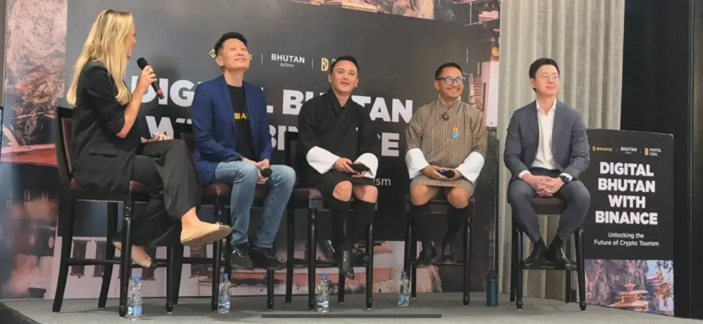 Panel discussion during the crypto tour in Bhutan. Source: Cointelegraph
