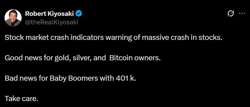 Kiyosaki Sees 'Major Boom' For BTC, Trouble For Stocks - Protechbro: Top Stories on Bitcoin, Ethereum, Web3, & Blockchain