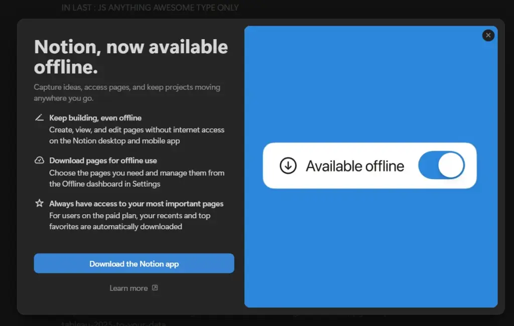 Notion Finally Works Offline